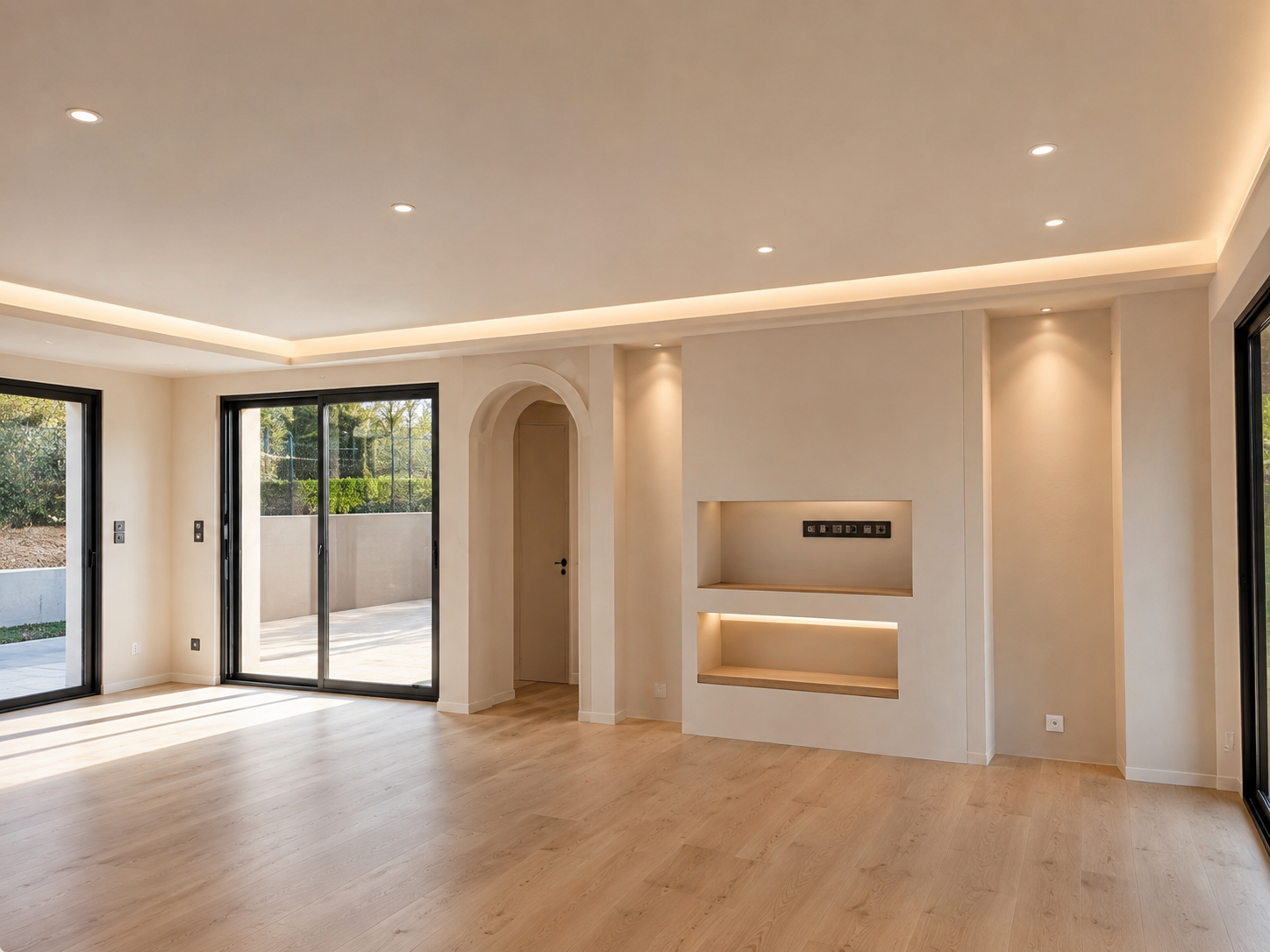 Pièce à vivre après rénovation